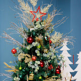 ROSELEAF 30ct 2.36" Shatterproof Christmas Tree Ornaments - Red, Green, Gold Plastic Hanging Balls - Christmas, Wedding And Engagement Occasion ROSELEAF