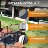 Avyna Premium Rectangle In-Ground Trampoline, 10x14 FT, 10x17 FT, 12x18 FT – Outdoor Trampoline for Kids and Adults with Advanced Safety Features Avyna