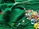 JOSDIOX 60-Piece Crochet Knitting Markers - Locking Stitch Pins, Plastic Safety Pins, Weave Stitch Counter for Clips Yarn (10 Colors) JOSDIOX