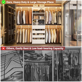 Aheaplus Closet System with 4 Drawers, 8FT Wood Closet Organizer System, 96’’ Closets Built In System Tower with Shelves, Walk-in Closets Wardrobe Clothes Garment Rack, Fits Spaces 4-9 ft, White Aheaplus