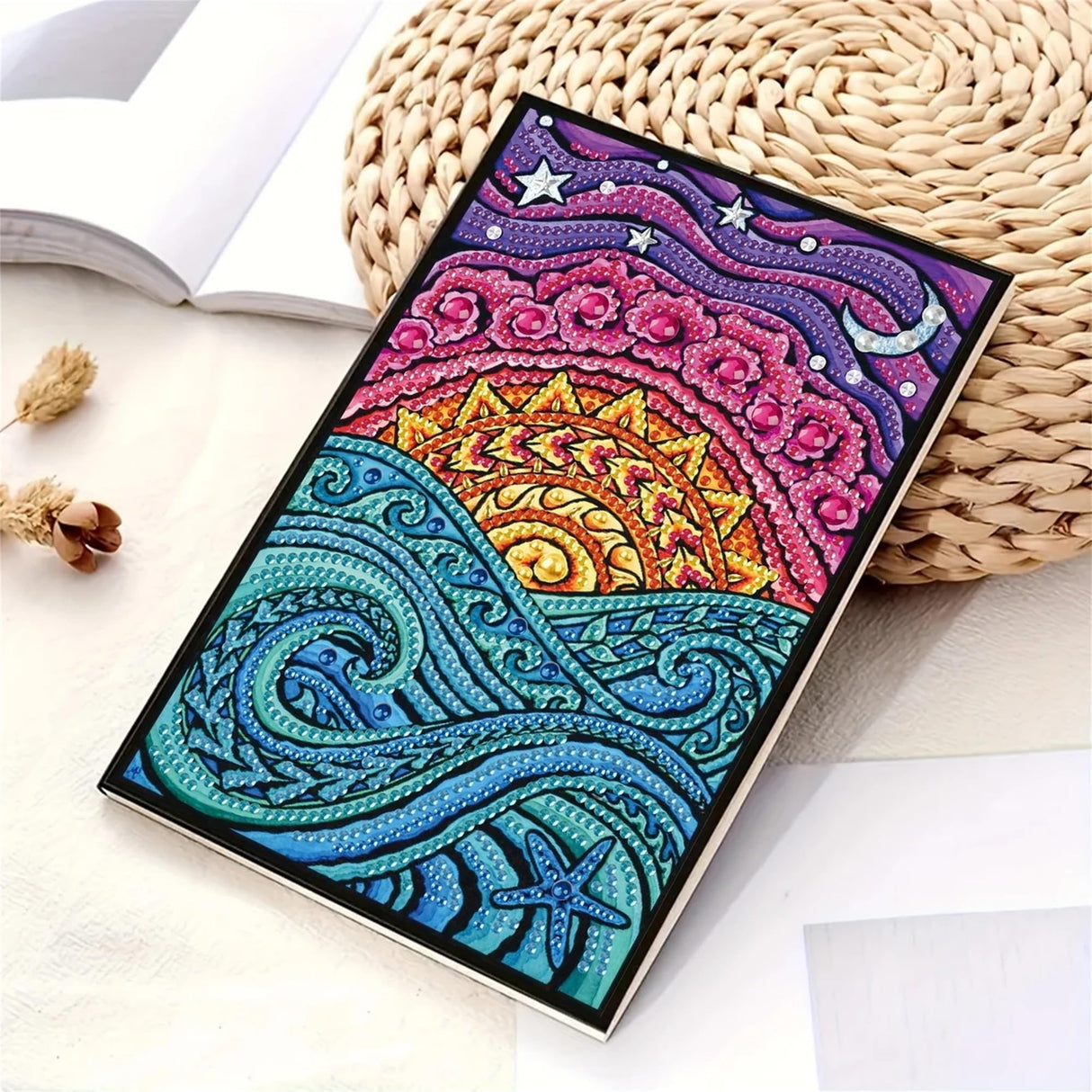 Mandala Diamonds Painting Notebook for Adults, A5 Diamond Art Journal and DIY Sketchbook, Diamond Art Kit Supplies,Gift for Beginners, Craft Lovers, Artists. (Mandala) Formeydemi