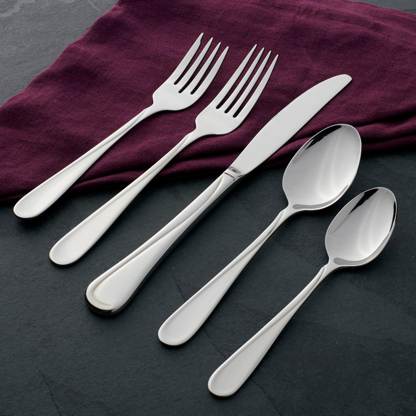 Oneida Flight 45-Piece Stainless-Steel Flatware Set, Service for 8