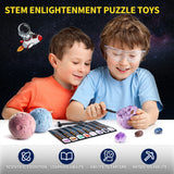 GobiDex Gemstones Dig Kit, Solar System Science Kit for Kids, Excavate 15 Real Gems, STEM Educational Space Toys Planet Collection Kit, Archaeology Geology Science Projects Gift for Boys&Girls Age 6+ GobiDex
