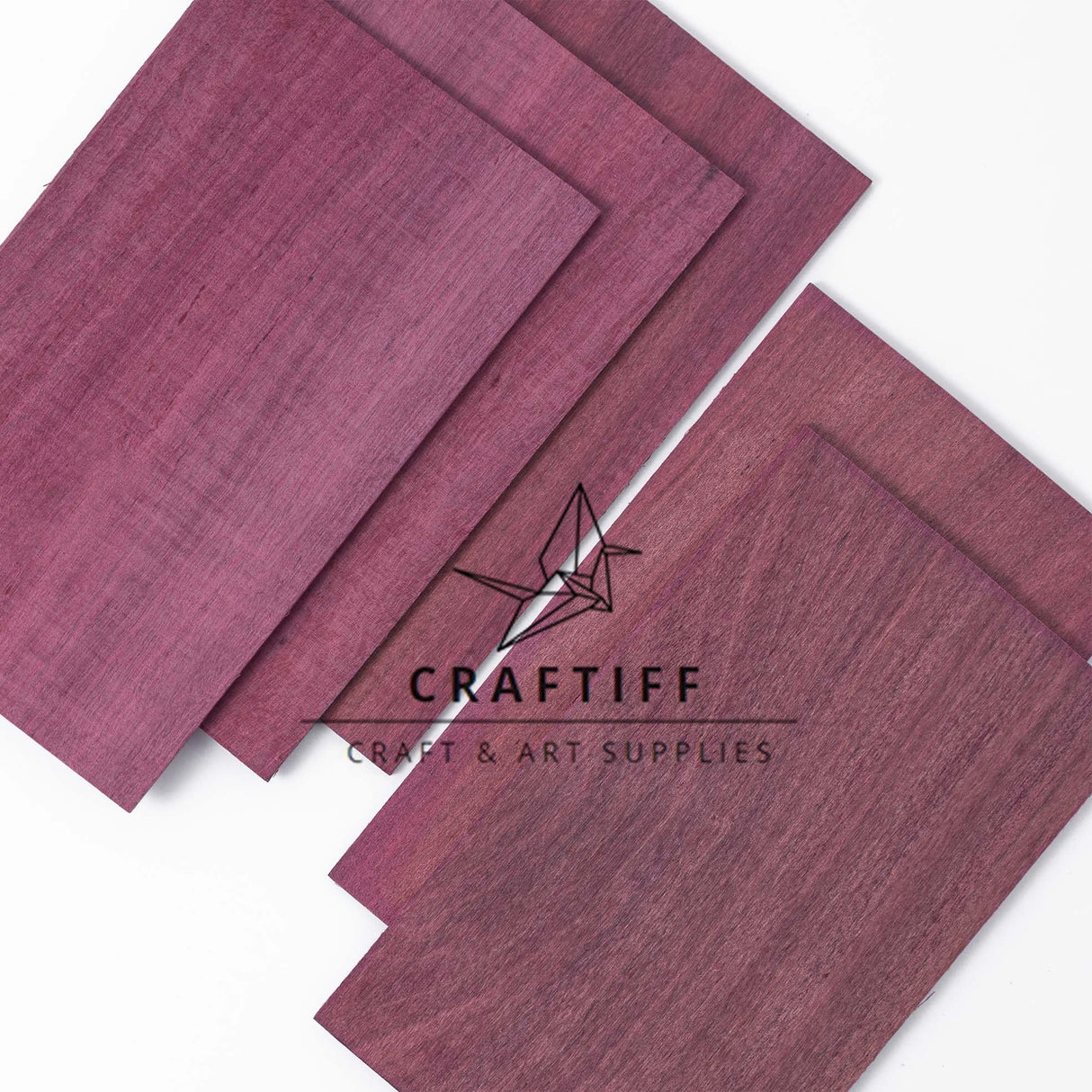 Purpleheart Wood Sheets 1/8" Thick, 5x9 inch Lumber Veneer Pieces Planks Blank Board for Craft Decor and Art by Craftiff Craftiff