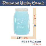 Blue Mason Jar Spoon Rest - Kitchen Spoon Holder for Stove Top - Ceramic Ladle Holder for Cooking Utensil in Rustic, Antique, Farmhouse Design Sparrow Decor