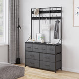 LUMTOK 8 Drawer Dresser, Chest of Drawers for Bedroom Living Room, Entryway, Fabric Storage Chest for Closets (Grey) LUMTOK