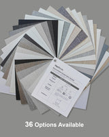 HeyBlinds Motorized Blinds with Remote, 100% Blackout Smart Blinds, Motorized Shades, Automatic Blinds for Windows, Electric Blinds (Blackout Roller Shades Fabric Samples) HeyBlinds