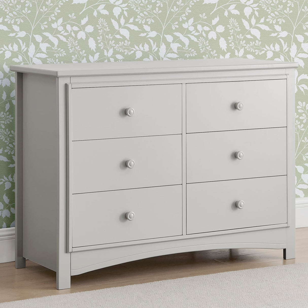 Delta Children Perry 6 Drawer Dresser - Greenguard Gold Certified, Moonstruck Grey Delta Children