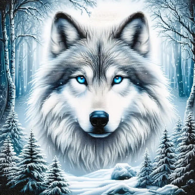 MOMDEDP Diamond Painting Kits for Adults Wolf 5D Diamond Art Kits for Adults Beginner, Paintings with Diamonds Gem Art and Crafts Animal Wolf Head Art Kits for Adult for Home Wall Decor 12x12 Inch