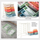 Giantex 15 Drawers Rolling Cart, Classroom Organizers, Storage Cart with Wheels, for Teacher Office Home School Supplies Tool Craft Art Paper Giantex