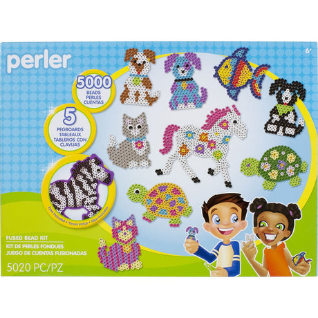 Perler Pet Parade Deluxe Fuse Bead Craft Activity Kit, 5020 pcs Perler