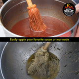 Better Grillin BBQ Bastin Mop Basting Barbecue Brush/Mop Easily Applies Marinades, Sauces, Washes Out, 16in Handle, 2pk BETTER GRILLIN'