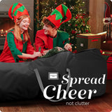 Handy Laundry Rolling Tree Storage Bag - For 9-Foot Artificial Christmas Holiday Tree. Zippered Bag, Carry Handles and Wheels for Easy Transport. Protects Against Dust, Insects, and Moisture. (BLACK) Handy Laundry