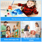 Arttoplus 4 Pack Paint by Numbers Kit for Kids with Frame,Cute Animals Kids Paint by Numbers Ages 4-6-8 with Wooden Easel,Easy DIY Acrylic Oil Painting by Number for Gift Home Wall Decor(8x8 inch) Arttoplus