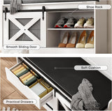 Redlife Entryway Hutch,Hall Tree with Storage Bench, Farmhouse Entryway Bench with Coat Rack, 6-in-1 Coat Rack with Bench, Entrance Organizer with Shoe Storage, Hall Tree with Bench for Hallway Redlifeᅟᅠ