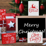 9 Pack Christmas Wooden Signs Farmhouse Christmas Tiered Tray Decorations Christmas Table Decor Christmas Block Signs for Xmas Holiday Party Table Centerpiece Home Crafts Decorations Roowest