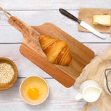 18 Pcs Acacia Wood Cutting Board Bulk Wood Cutting Board with Handle Kitchen Tray Charcuterie Boards for Pizza, Bread, Cheese, Fruit, Vegetables (12 x 6 Inch) Olutacot