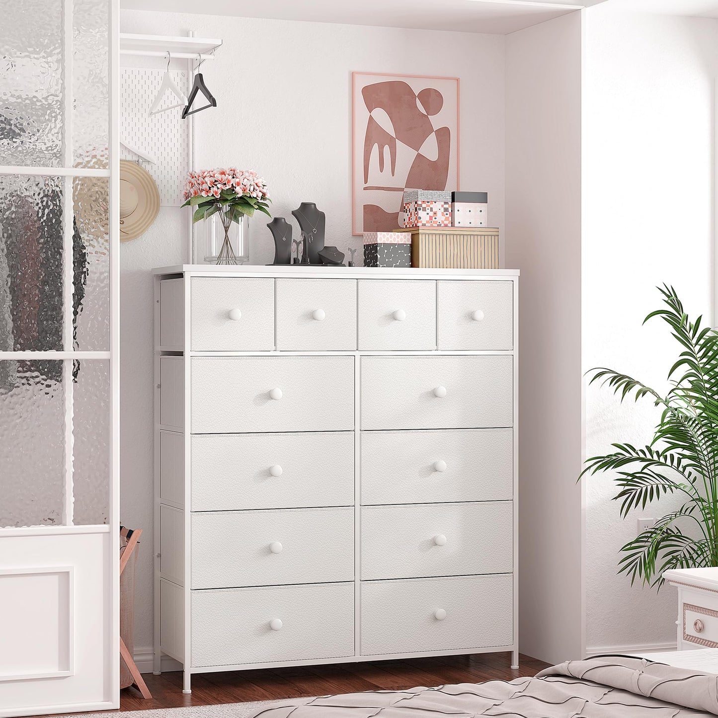 EnHomee Dresser,White Dresser for Bedroom with 12 Drawers,Tall Dressers for Bedroom,White Dressers & Chest of Drawers for Bedroom,Closet,Nursery,Girls - WoodArtSupply