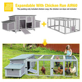 Aivituvin Chicken Coop 67.3" Large Duck House with 4 Nesting Boxes for 2-4 Chickens Outdoor Hen House Chicken Cage Aivituvin