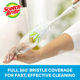 Scotch-Brite Glass and Water Bottle Brush, Long-Lasting Bristles, Safe On Multiple Types Of Water Bottles, Baby Bottles, Vases, And More Scotch-Brite