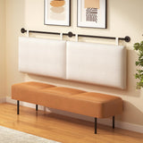 BSHOMGI King Headboard, Wall Mounted Headboards for Bed with Linen Upholstery Hanging Headboard for Bedroom Thanksgiving Day, Christmas for Family(Beige, King) BSHOMGI