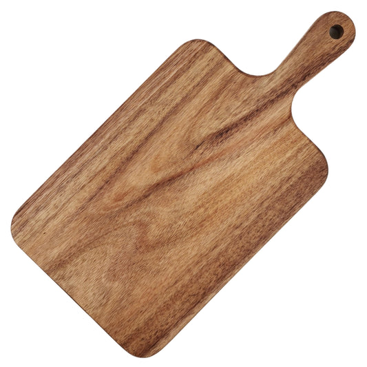 ZeQi Acacia Wood Cutting Board with Handle 13.7''X7'' / Charcuterie Board/Serving Board/Cheese, Bread, Vegetables & Fruits Serving Board (Rectangular) - WoodArtSupply