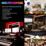 Sonic Acoustics Self-Adhesive 12 Pack Hexagon Acoustic Panels, 14" X 12" X 0.4" High Density Sound Absorbing Panels Sound Proof Insulation Beveled Edge Studio Treatment Tiles-White Sonic Acoustics