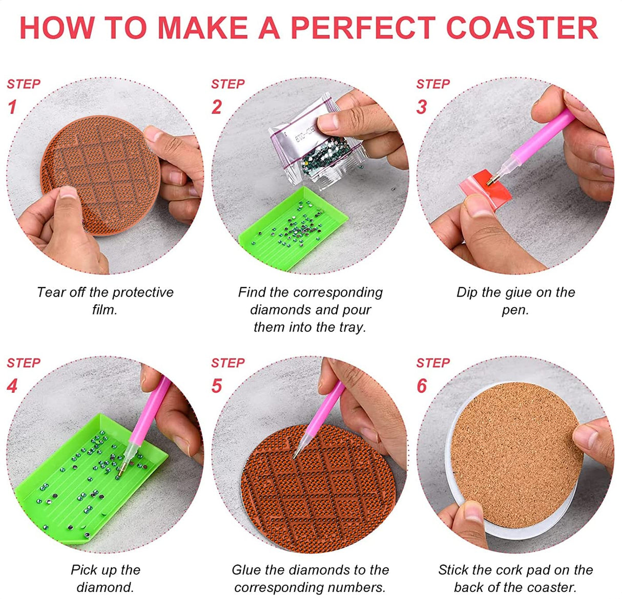 GLOYER 8 Pcs Diamond Painting Coasters,Ocean Whale Diamond Painting Kits Accessories for Beginners Adults and Kids for Home Decoration Gifts(3.94x3.94 inch) GLoyer