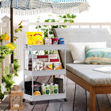 SPACEKEEPER Rolling Storage Cart 3 Tier Bathroom Cart Organizers with Wheels Laundry Room Organization Mobile Shelving Unit Utility Cart Storage Shelves Multi-Functional for Office, Home, Gray SPACEKEEPER