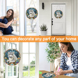 Ginfonr Diamond Painting Kits Hanging Pendant, Tiger Sun Catcher for Front Door Sign, Animal Rhinestone Diamond Decor for Porch, Double Sided Home Hanging Kits for Garden Wall Window (8 x 8inch) Ginfonr