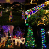 ICRGB Trampoline Lights, 66FT 200LED Solar Rope Lights Outdoor, IP67 Waterproof, 1200mah Solar Power Outdoor Light, 8 Modes & Timer Function, Decorative for Trampoline Camping Tent Patio Porch Garden ICRGB