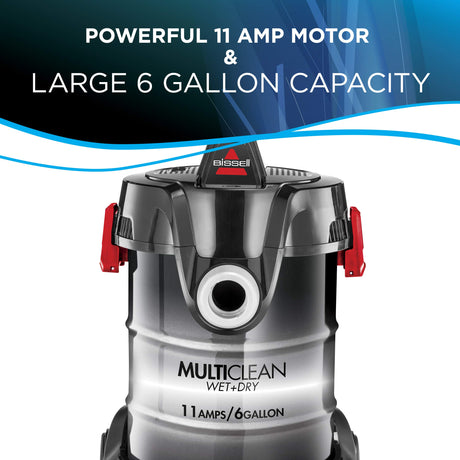 Bissell MultiClean Wet/Dry Garage and Auto Vacuum Cleaner, Red, 2035M Bissell