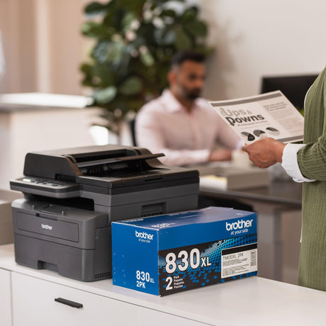 Brother DCP-L2640DW Wireless Compact Monochrome Multi-Function Laser Printer with Copy and Scan, Duplex, Mobile, Black & White | Includes Refresh Subscription Trial(1), Amazon Dash Replenishment Ready Brother