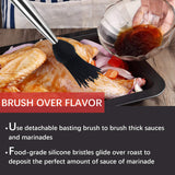 KAYCROWN Stainless Steel Turkey Baster Commercial Grade Quality Silicone Bulb Including 2 Marinade Injector Needles And Basting Brush KAYCROWN
