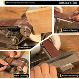 Sbestily Multifunctional Electric Knife and Tool Sharpener, 7-Adjustable Speed Knife Making Belt Grinder Knife Sharpening System - For Hunting, Sbestily