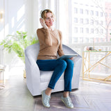 Ariana 360 Degree Swivel Barrel Chair Swivel Accent Chair for Living Room with Armrest Small Accent Chair for Home Barrel Chairs Chairs Living Room Gray Microfiber Naomi Home