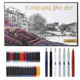 GC QUILL Calligraphy Fountain Pen Set- 7 with Different Nibs and 40 Ink Cartridges for Beginners- MU-09 GC QUILL
