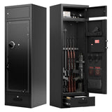 KAER 10-15 Gun Safes for Home Rifle and Pistols, Large Gun Cabinets for Rifles and Shotguns,Gun Rifle Safe with Drawer,Gun & Ammunition Storage & Safes (Assembly Required) KAER