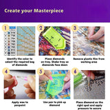 DOTZSO Diamond Art Kits for Adults 6 PCS DIY Full Diamond Art kit with Crystal Cross Stitch Picture Art and Craft for Adult Beginners 12x16 Inches (Landscape Abstract) DOTZSO