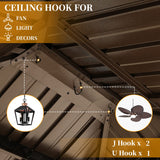 YOLENY 12' x 14' Hardtop Gazebo, Galvanized Steel Metal Double Roof Aluminum Frame Gazebo with Curtain and Netting, Permanent Pavilion Pergola for Outdoor, Patio, Garden, Lawn, Pool Side, Brown YOLENY