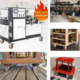 4 inch Heavy Duty Casters Load 2400lbs, Lockable Bearing Plate Caster with Brakes, 360-degree Swivel for Furniture and Workbench Cart, Set of 4 (Includes Complete Screw Set with Accessories) ABSLIMUS