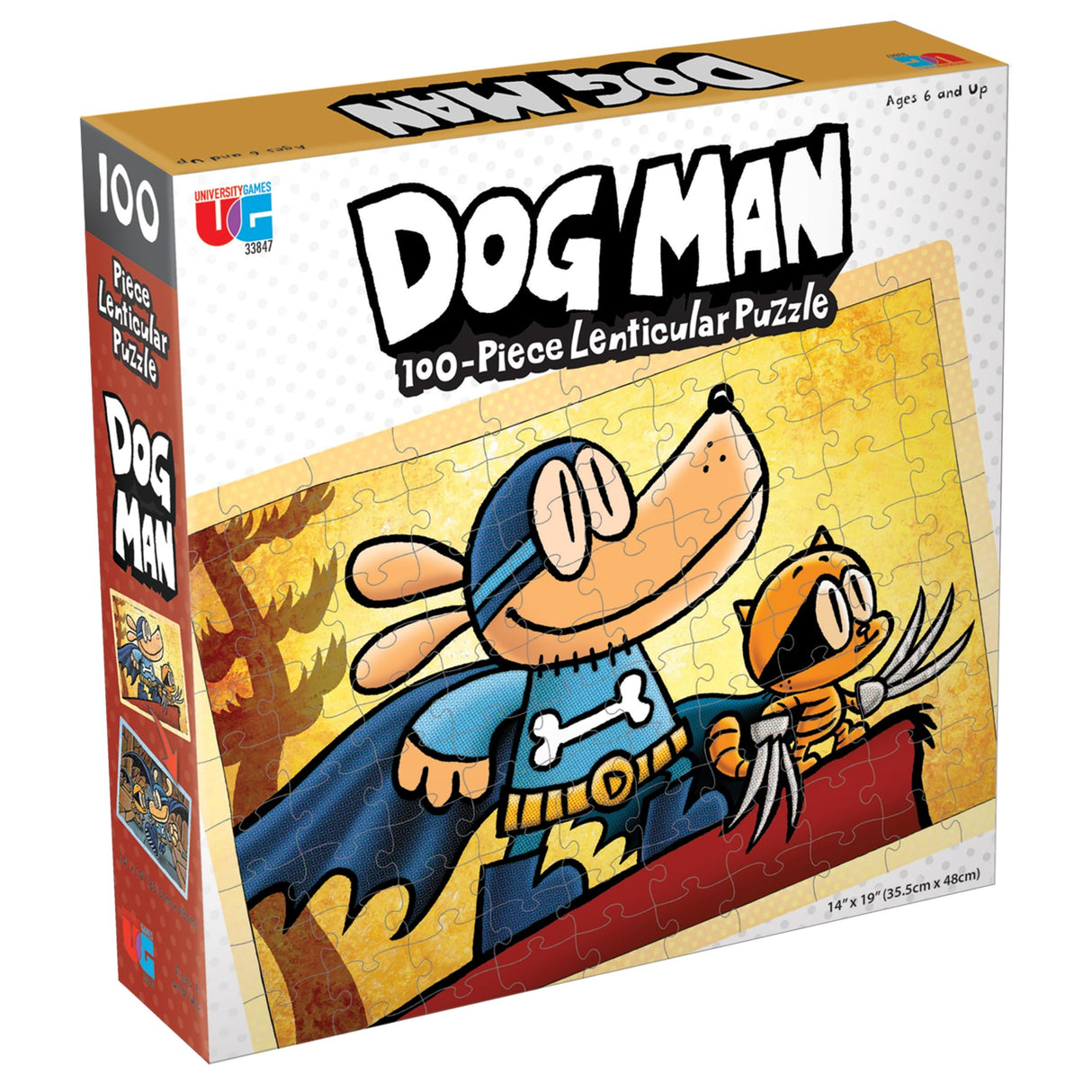 University Games, Dog Man Adventures Lenticular 100 Piece Puzzle University Games