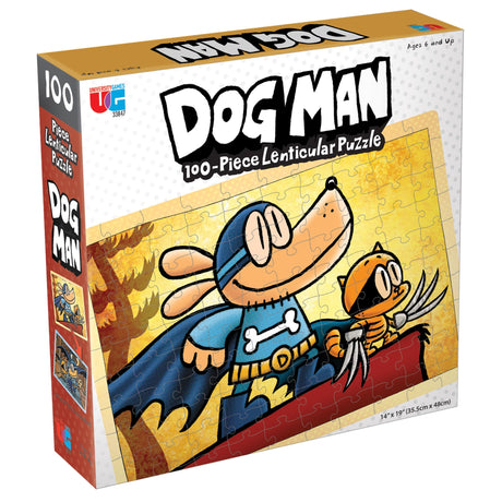 University Games, Dog Man Adventures Lenticular 100 Piece Puzzle University Games