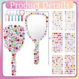 Wonderjune 24 Pcs Handheld Mirror DIY Decorate Your Own Mermaid Princess Mirror for Classroom Princess Birthday Party Favors Crafts Mermaid Game Decorations Supplies Wonderjune