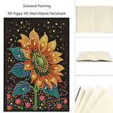 Sunflower Diamond Painting Notebook for Adults, A5 Diamonds Art Journal and DIY Sketchbook, Diamond Art Kit Supplies,Gift for Beginners, Craft Lovers, Artists. (Sunflower) Generic