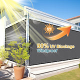 Shade&Beyond Customized Size 90% Sun Shade Cloth with Grommets, 08' X 12' Pergola Shade Cover Canopy, Mesh Tarp Sun Screens for Patio, Outdoor, Garden, Backyard, Light Gray, GN02 Shade&Beyond