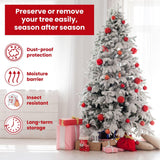 VicMore Christmas Tree Disposal & Removal Bag (9x6 ft) – Heavy-Duty, Tear-Resistant, Odorless PE Cover for Real or Artificial Xmas Trees – Extra Large, Dustproof & Multi-Use, Green VICMORE