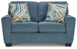 Signature Design by Ashley Cashton Casual Loveseat for Living Room, Blue Signature Design by Ashley