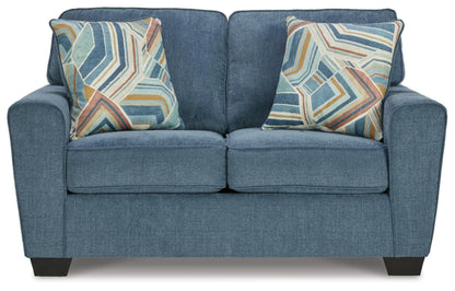 Signature Design by Ashley Cashton Casual Loveseat for Living Room, Blue