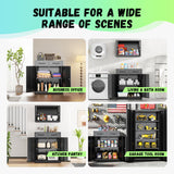 INTERGREAT Metal Storage Cabinet with Drawers, 36" Black Locking Steel Garage Cabinet with 2 Doors and Adjustable Shelves, Lockable File Cabinets for Garage, School, Home Office, Classroom INTERGREAT